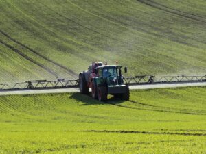 Agriculture - spraying fertilizer - England